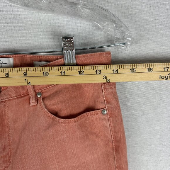 JESSICA SIMPSON WOMEN'S PINK ROLL CROP SKINNY MID RISE CASUAL STRETCH JEANS 4/27 - Picture 6 of 10